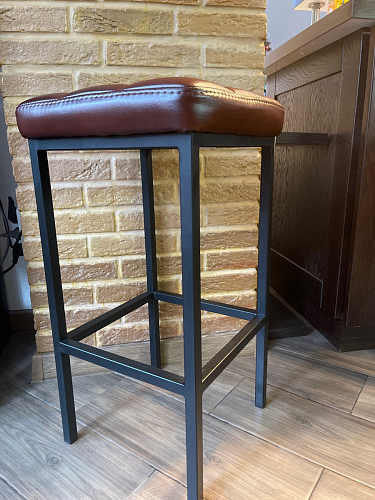 Барный стул Лофт микровелюр катания блэк / черный матовый фото покупателя 123