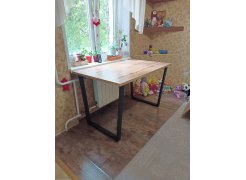 Деревянный стол Лота Лофт 120(160)х75 черный матовый / бетон светлый фото покупателя 921