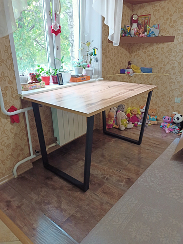 Стол раскладной Лота Лофт 120 25 мм юта / черный матовый фото покупателя 921