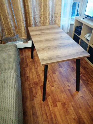 Стол Тринити Лофт 120 32 мм бетон / черный матовый фото покупателя 271