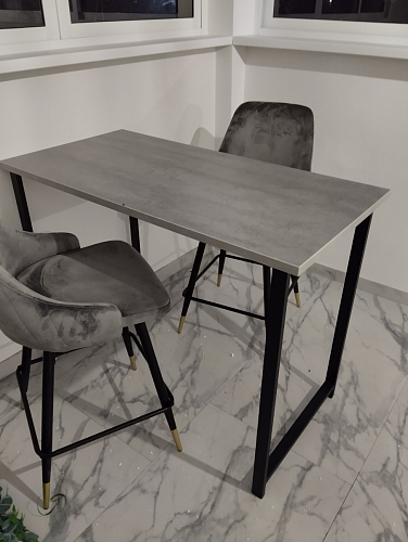 Барная стойка Дилан Лофт 120х40х90 бетон светлый фото покупателя 77