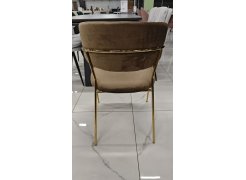 Стул на металлокаркасе Kamelia белый / ткань золотые ножки из шоурума 10