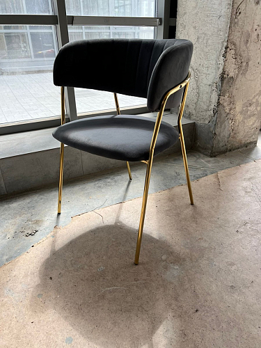 Стул на металлокаркасе Kamelia голубой / голубой / золотой фото покупателя 7