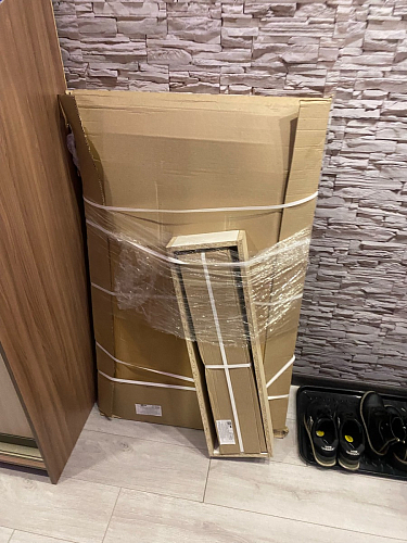 Стол Тринити Лофт 120 32 мм дуб галифакс табако / черный матовый фото покупателя 337