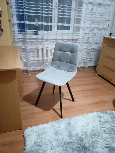 Стул на металлокаркасе Чилли черный / зеленый фото покупателя 1189