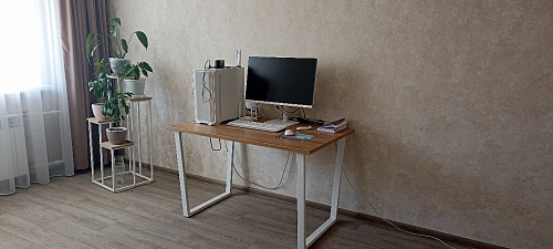 Деревянный стол Лота Лофт 120х75 белый матовый / дуб крафт золотой фото покупателя 131