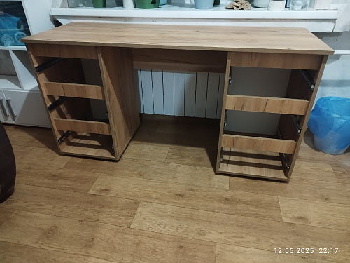 Письменный стол Элла ПС 02 серый графит 0162 / дуб крафт золото фото покупателя 13