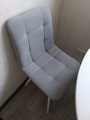 Стул на металлокаркасе Чилли синяя ткань / белый фото покупателя 890