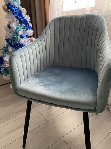 Стул на металлокаркасе Slam dark beige фото покупателя 54