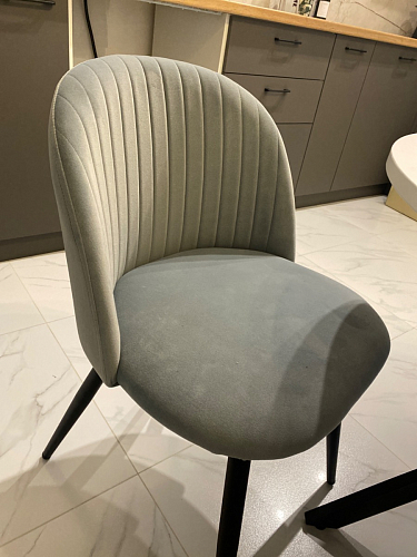 Стул на металлокаркасе Gabi dark beige / black / silver фото покупателя 350