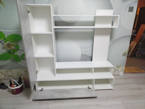 Готовая гостиная Jimenez дуб венге / белый глянец фото покупателя 84