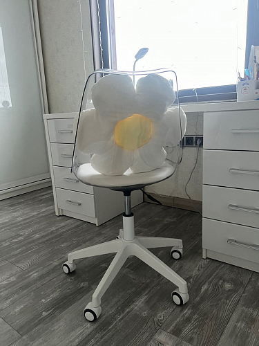 Компьютерное кресло Kolin с подушкой clear / white фото покупателя 267