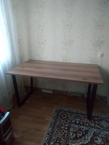 Деревянный стол Лота Лофт 120x75 дуб крафт табачный / черный матовый фото покупателя 711