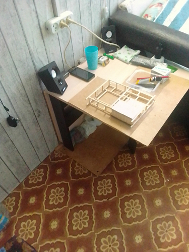 Стол-книжка СтК6 венге / дуб молочный высота 54 см фото покупателя 150