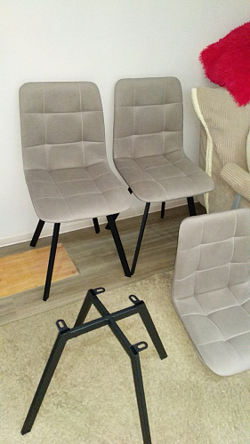 Стул на металлокаркасе Чилли черный / зеленый фото покупателя 1495