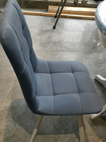 Стул на металлокаркасе Чилли К светло-серый велюр / черный каркас фото покупателя 684