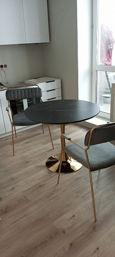 Стол Тулип 90х73 дуб вотан / белый фото покупателя 114