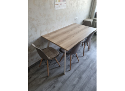 Стол Тринити Лофт 120 32 мм бетон / черный матовый фото покупателя 535