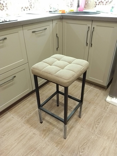 Барный стул Лофт микровелюр катания блэк / черный матовый фото покупателя 132