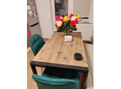 Стол Центавр 120(160)х70х75 файерстоун / черный матовый фото покупателя 11