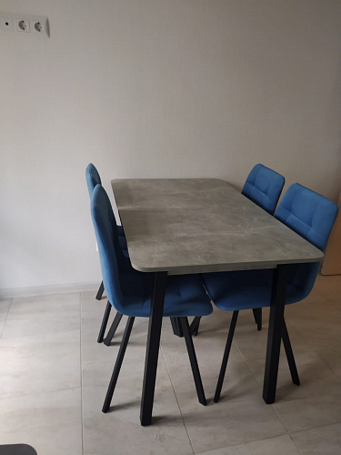 Стул на металлокаркасе Чилли К светло-серый велюр / черный каркас фото покупателя 1324