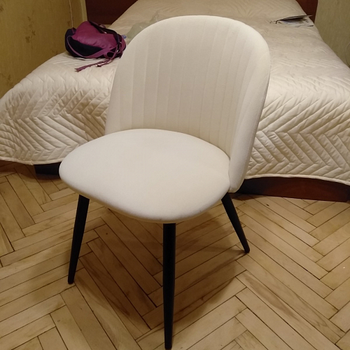 Стул на металлокаркасе Gabi 1 light purple / black / gold фото покупателя 291