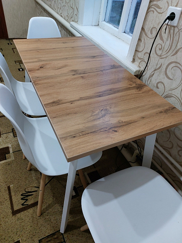 Стол Тринити Лофт 120 32 мм бетон / черный матовый фото покупателя 613