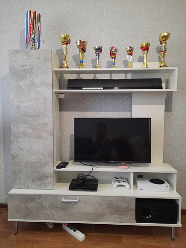 Готовая гостиная Jimenez дуб венге / белый глянец фото покупателя 48