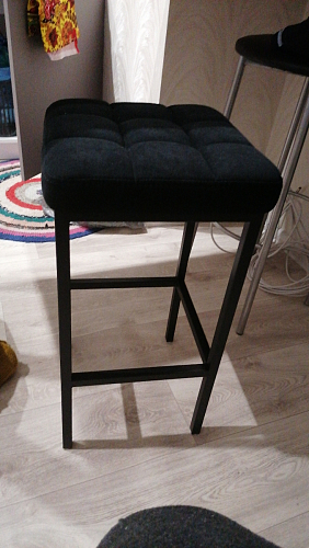 Барный стул Лофт ткань канди грей / черный матовый фото покупателя 206