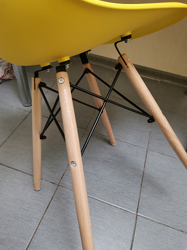 Пластиковый стул Eames PC-015 серо-голубой / дерево фото покупателя 67