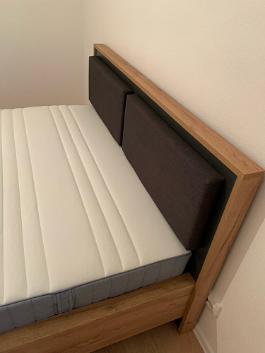 Двуспальная кровать Клауд 160х200 парящая дуб крафт золотой / антрацит фото покупателя 1