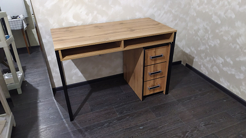 Письменный стол Леон Лофт бетон / черный матовый фото покупателя 2