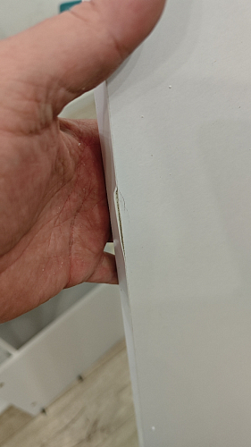 Письменный стол СПм-25 левый белый  - Уцененный экземпляр фото покупателя 70