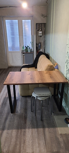 Стол Лота Лофт 120 32 мм бетон / черный матовый фото покупателя 608