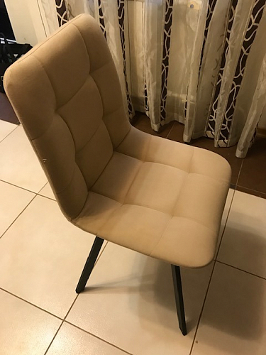 Стул на металлокаркасе Чилли К кирпичный / черный фото покупателя 618