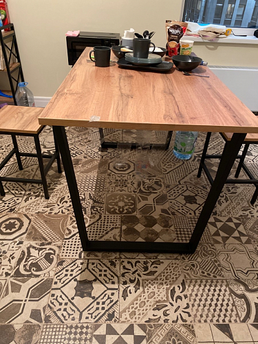 Деревянный стол Лота Лофт 120x75 дуб крафт табачный / черный матовый фото покупателя 406