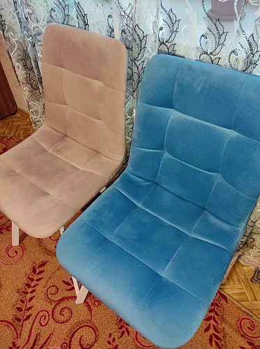 Стул на металлокаркасе Чилли К темно-серый (velutto 32) / черный фото покупателя 271