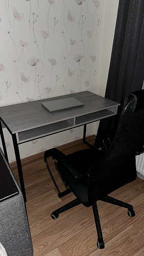 Письменный стол Леон Лофт дуб делано светлый / белый матовый фото покупателя 185