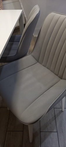 Стул на металлокаркасе Седа 360 К латте (velutto 08) / белый фото покупателя 101