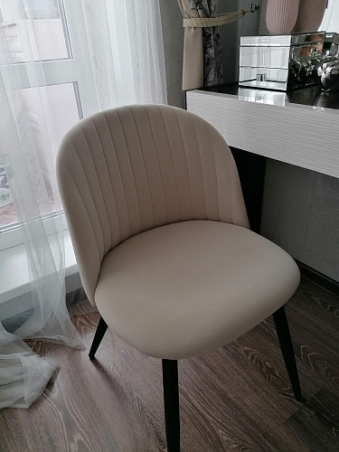 Стул на металлокаркасе Gabi 1 light purple / black / gold фото покупателя 345