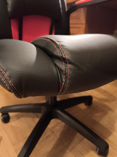 Компьютерное кресло Driver/Драйвер кожзам черный / ткань черный фото покупателя 123