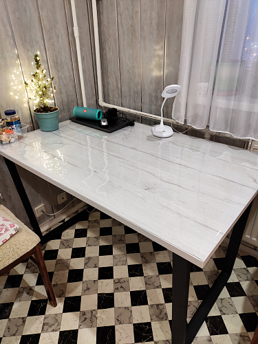 Деревянный стол Лота Лофт 140х80 черный матовый / бетон светлый фото покупателя 1015