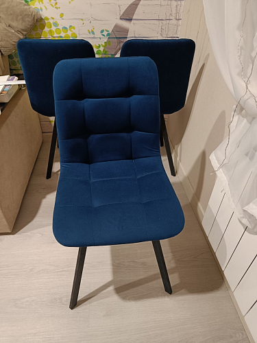 Стул на металлокаркасе Чилли К черный / зеленый фото покупателя 661