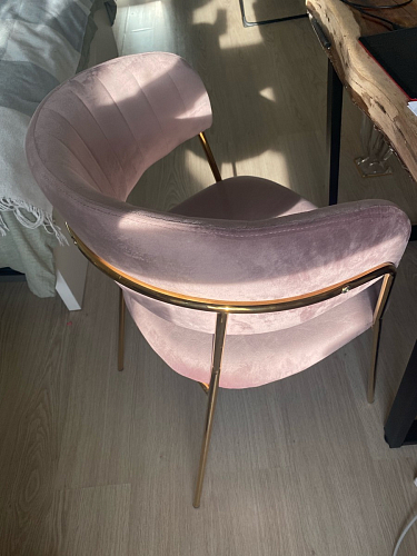 Стул на металлокаркасе Kamelia светло-фиолетовый / золотой фото покупателя 42
