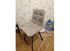 Стул на металлокаркасе Чилли синяя ткань / белый фото покупателя 536