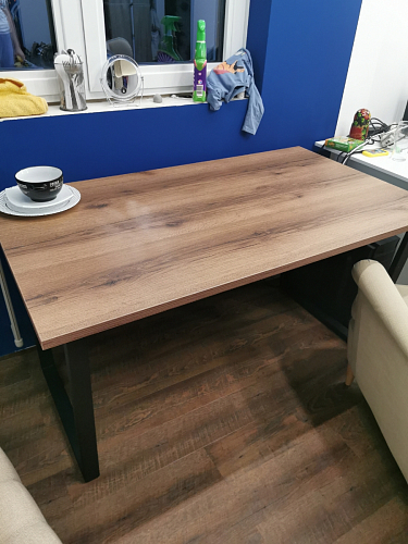 Деревянный стол Лота Лофт 120х75 белый матовый / дуб крафт золотой фото покупателя 338