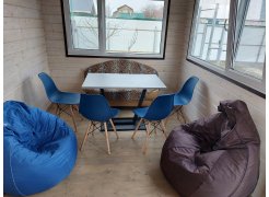 Стол на тумбе Мичиган Лофт 110х70 25 мм дуб вотан / черный матовый фото покупателя 5