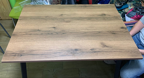 Стол Тринити Лофт 120 32 мм дуб галифакс табако / черный матовый фото покупателя 481