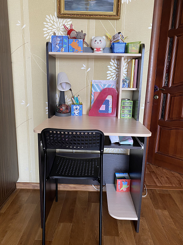 Компьютерный стол Грета-1 венге / дуб молочный фото покупателя 3