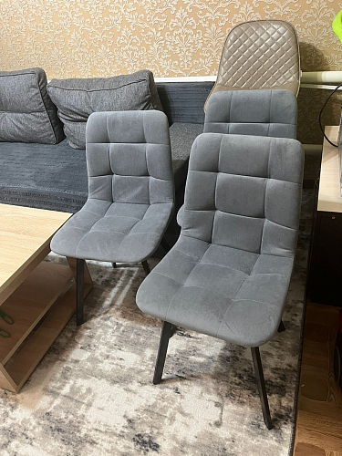 Стул на металлокаркасе Чилли К черный / зеленый фото покупателя 553